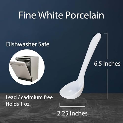 HIC Kitchen Gravy Ladle, Fine Porcelain
