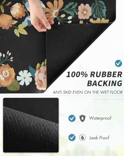 AMOAMI Coffee Mat Hide Stain Rubber Backed Absorbent Dish Drying Mat