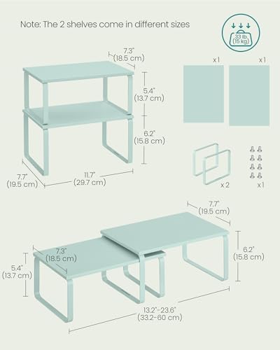 SONGMICS Cabinet Organizer Shelf, Kitchen Storage