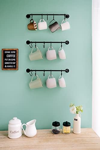 Mkono Mug Holder Wall Mounted Coffee Cup Rack Hanger Modern Metal Wall Rack