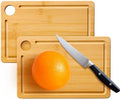 2 Pack Small Bamboo Wood Cutting Board
