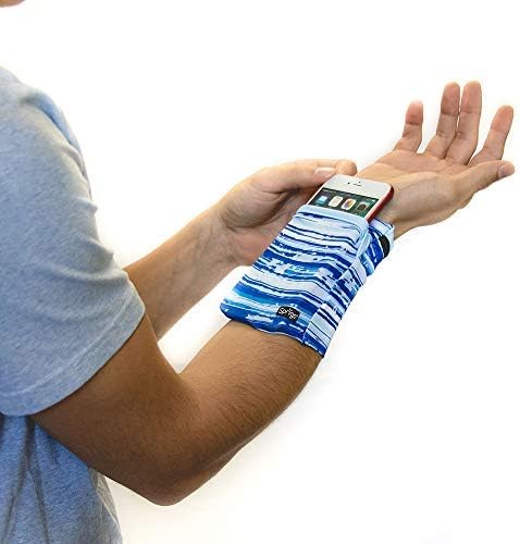 Sprigs Banjees 2 Pocket Wrist Wallet/Wrist Band/Wrist Pocket for Travel, Walking, & Running. Wallet Pouch That Holds Cash, Card, ID's, and More