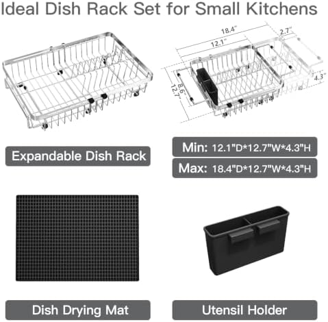 MAJALiS Expandable Dish Drying Rack Over Sink