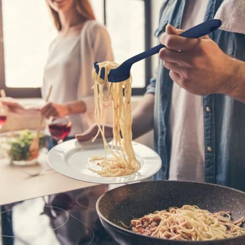 GIR 13-Inch Premium Silicone Spaghetti & Pasta Spoon – Slate