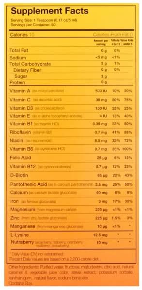 Vivioptal Kids Liquid Multivitamin & Multiminerals Supplement - Berries 8.45 Fl Oz