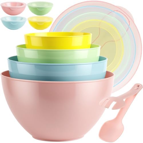 16 Piece Plastic Mixing Bowls