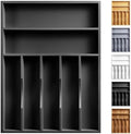 Kitchen Bamboo Silverware Organizer, Kitchen Drawer Organizer