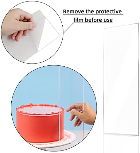 4 Pieces Large Clear Acrylic Cake Scraper Set Cakes Smoother Scraper Cake