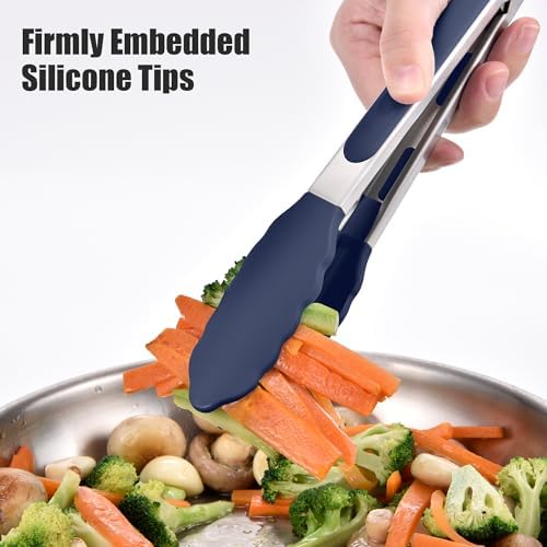 Doosu Kitchen Tongs with Silicone Tips