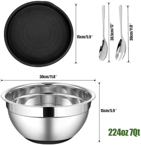ShineMe Stainless Steel Salad Bowl