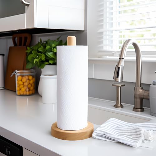 KitchLife Wooden Paper Towel Holder Countertop