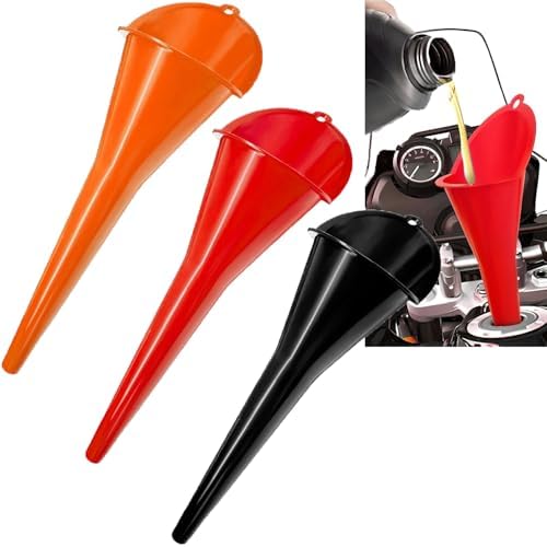 3-Pack Long-Neck Oil Funnels, Gas & Transmission Fluid