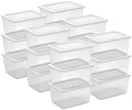 Sterilite Clear Storage Box Stackable Tote, 58 Quart