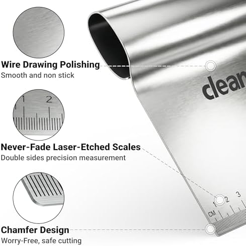 Bench Scraper Kitchen & Dough Scraper Tool