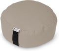 Bean Products Zafu Meditation Pillows for Sitting on Floor, Yoga Cushion, Cotton/Buckwheat Fill Yoga Pillow, Zafu Meditation Cushion, Zen Kneeling Prayer Pad- Made in USA - 14" Round - Natural