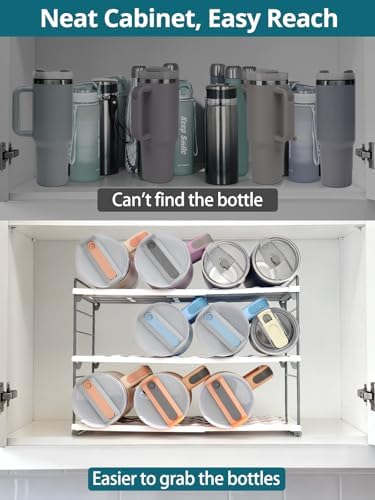 Upgraded Large Expandable Water Bottle Organizer Designed