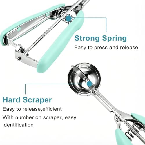 HOMURE H Cookie Scoop Set, Include 1 Tbsp/2 Tbsp/3 Tbsp, Cookie Dough Scoop