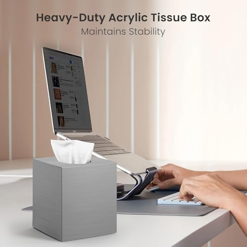 Tissue Box Cover, Square Plastic Tissue Holder