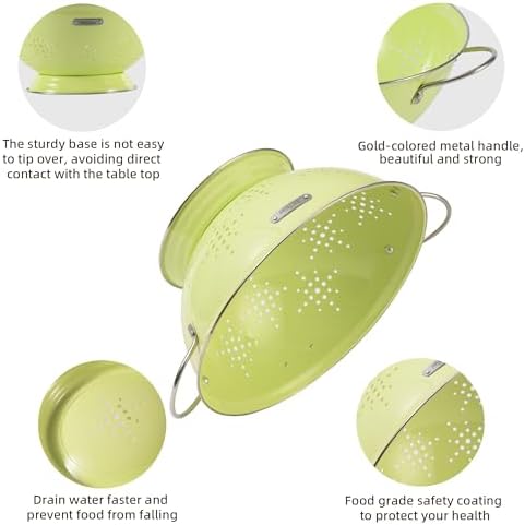 Metal Colander 2 Pack, Strainer Bowel