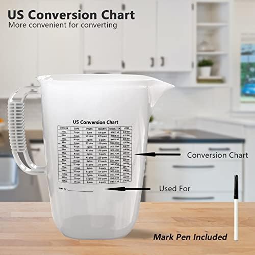 Luvan 1 Gallon Measuring Pitcher, Large Measuring Cup