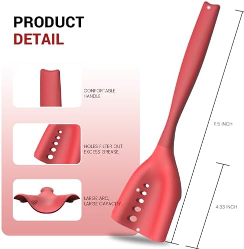 2Pack Meat Chopper Mincing Spatula, Silicone Grinder