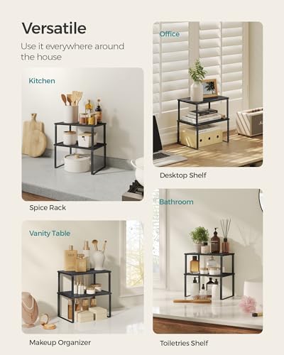 SONGMICS Cabinet Organizer Shelf, Kitchen Storage