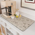 AMOAMI Coffee Mat Hide Stain Rubber Backed Absorbent Dish Drying Mat