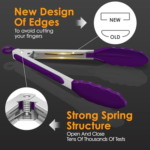 HOTEC Stainless Steel Kitchen Tongs