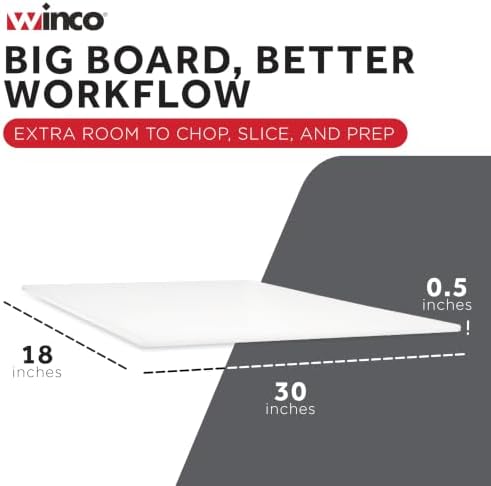 Winco CBWT-1830 Cutting Board, 18-Inch by 30-Inch by 1/2-Inch