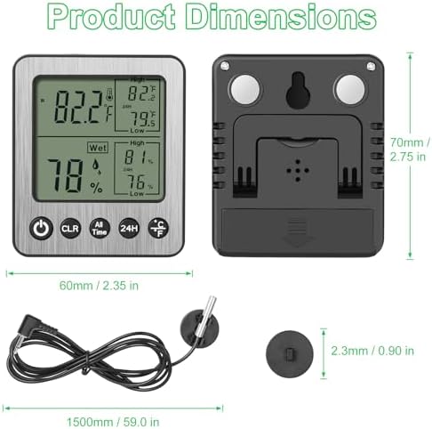 Digital Refrigerator Freezer Fridge Thermometer