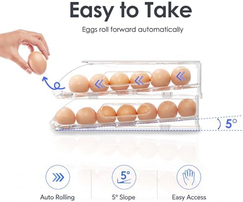 SMRCAD 24-Egg Holder for Fridge
