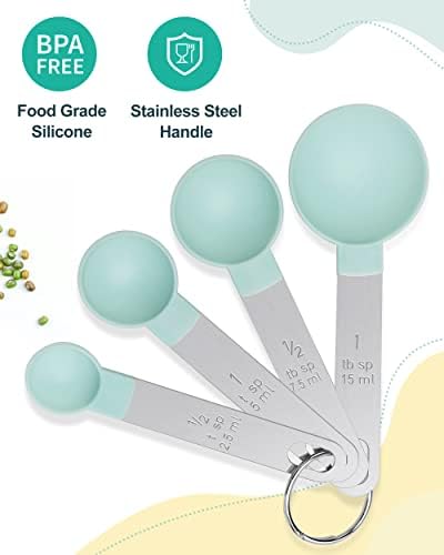 Measuring Cups and Spoons Set of 8 Pieces, nesting measuring cups