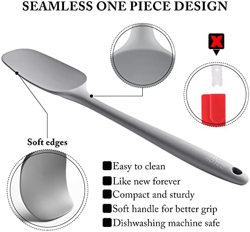HOTEC BPA-Free Silicone Rubber Spatula Set