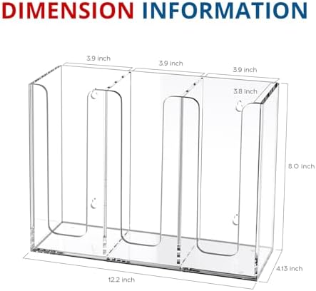 KOTEMON Acrylic Cup and Lid Holder, 3 Compartment, Disposable Coffee Cup