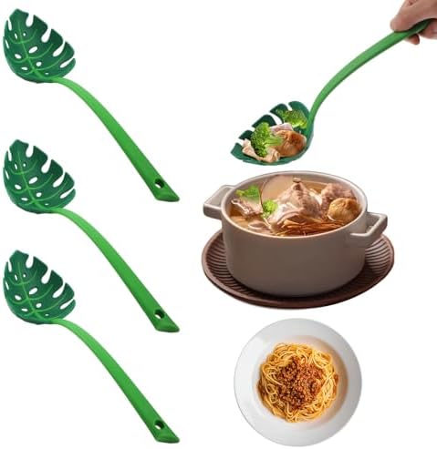 Green Leaf Turtle Back Spoon, Nonstick Cooking Utensil