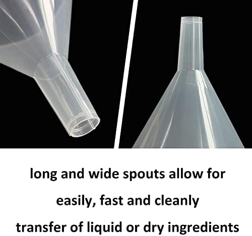 zmybcpack 8 Pack Plastic Funnels, 4.7" Wide Mouth Funnels