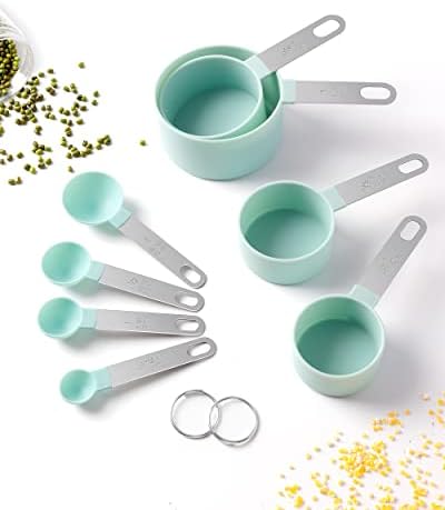 Measuring Cups and Spoons Set of 8 Pieces, nesting measuring cups