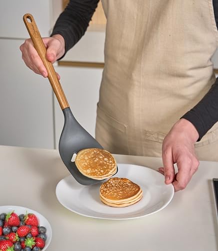 Zyliss Slotted Turner Oak Wood – Durable Kitchen Turner