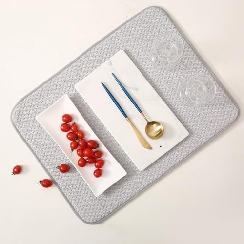 2 Pack Microfiber Dish Drying Mat