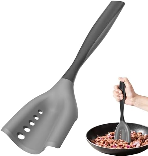 Meat Chopper Mincing Spatula, Silicone Hamburger Grinder