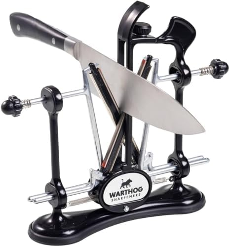 Warthog V-Sharp A4 Knife Sharpener, Diamond Rods, Metal Frame
