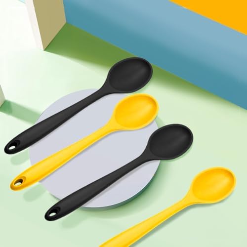 4Pcs Silicone Basting Serving Spoon Silicone Nonstick Mixing Spoon Silicone