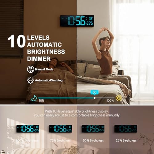 Digital Wall Clock Large Display 16", Digital Clock