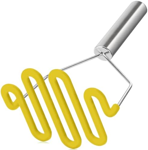Urbanstrive Non-Scratch Silicone Potato Masher Kitchen Tool, Potatoes Masher
