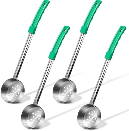 4 Oz Stainless Steel Perforated Portion Ladle 4 Pack