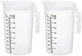PATIKIL Graduated Beaker, 2 Pack 1000ml PP Plastic Liquid Measuring Cup Double