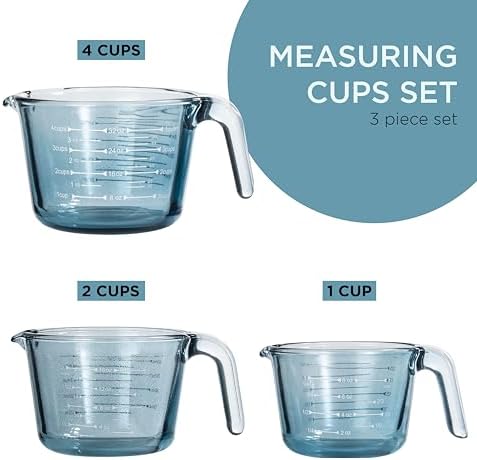 COOK WITH COLOR Glass Measuring Cups