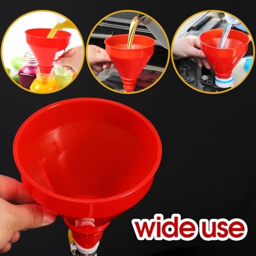 Wide Mouth Oil Funnel with 100cm Long Hose Universal Fuel Funnel