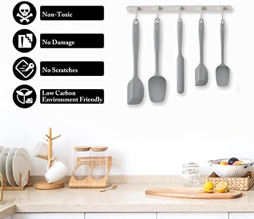 HOTEC BPA-Free Silicone Rubber Spatula Set