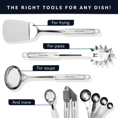 Home Hero 54-Piece Stainless Steel Kitchen Utensils Set